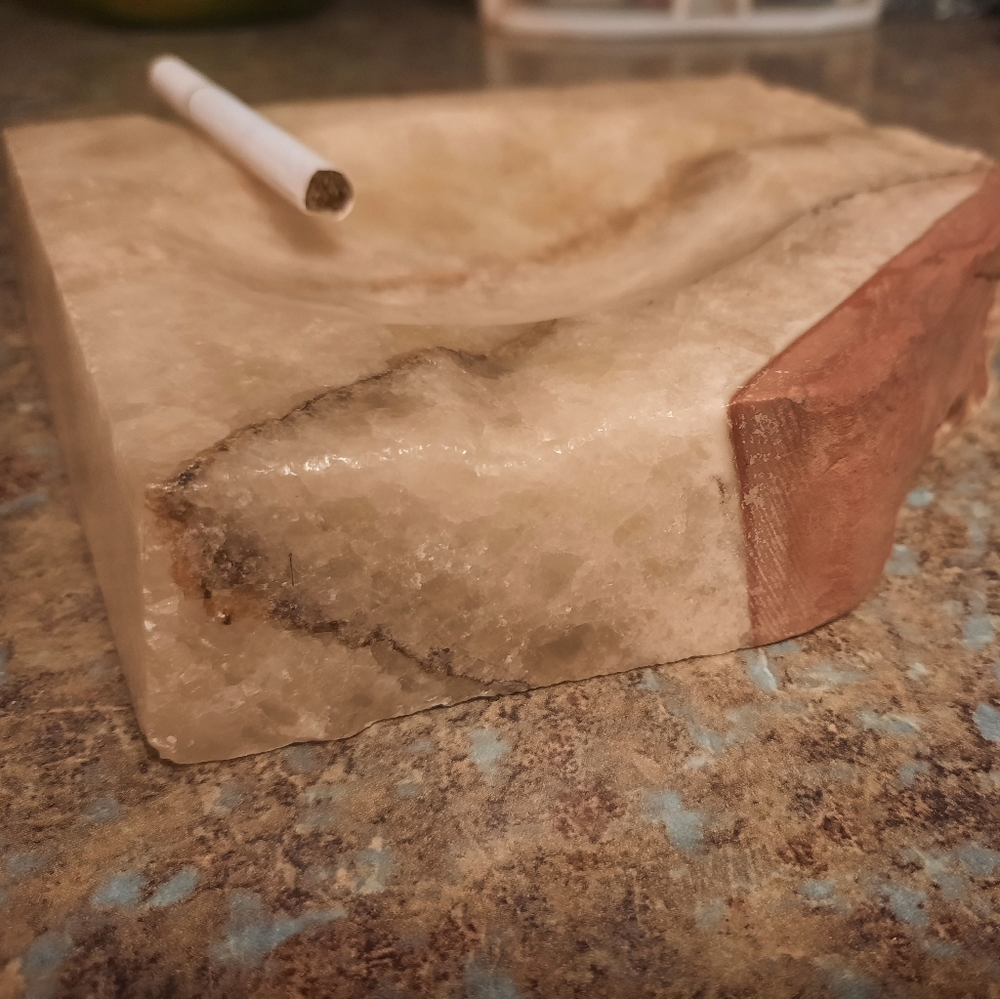 Handmade stone ashtray
